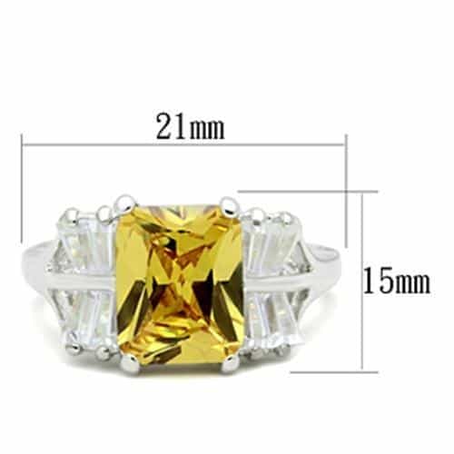 Sterling Silver Princess Square Ring | The Stainless Jewelry view 2