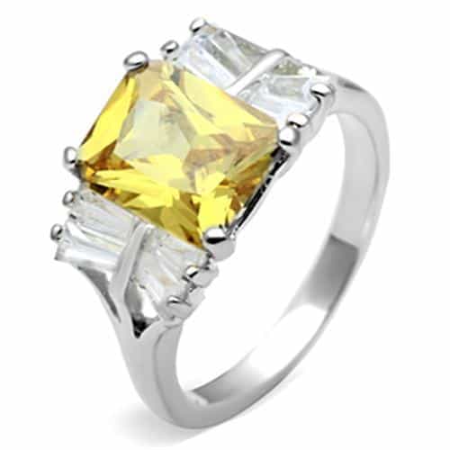 Sterling Silver Princess Square Ring | The Stainless Jewelry view 7