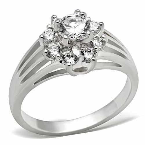 Sterling Silver Round Solitaire Accent Ring view 5