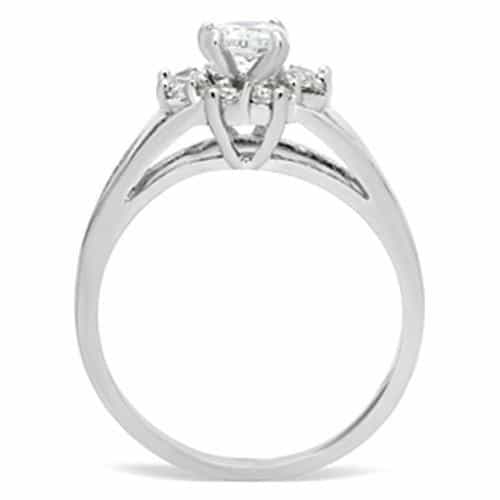 Sterling Silver Round Solitaire Accent Ring view 3