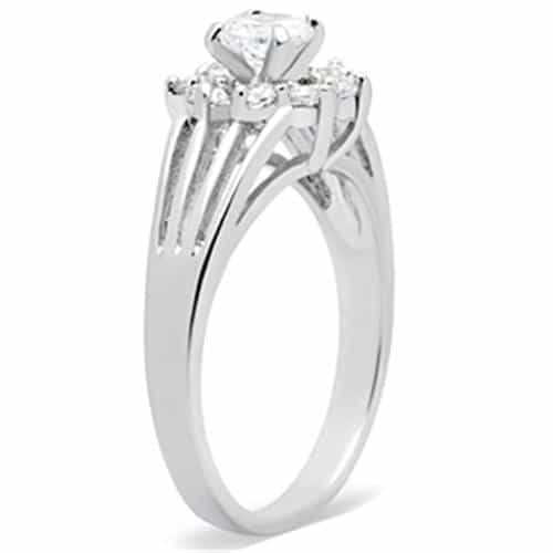 Sterling Silver Round Solitaire Accent Ring view 4