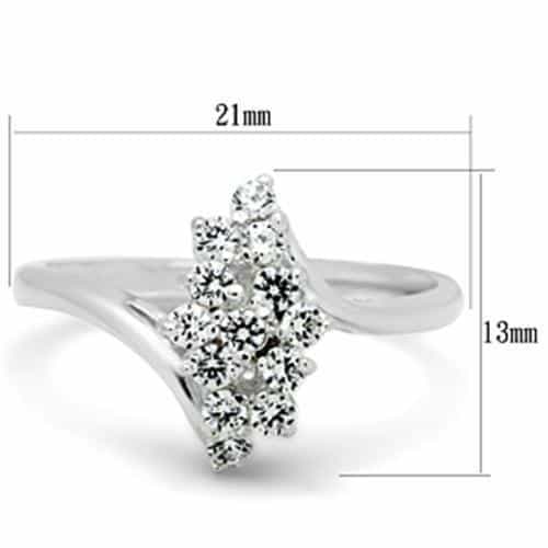 Sterling Silver CZ Star Flower Ring | The Stainless Jewelry view 6
