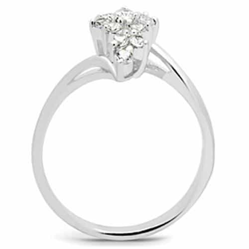 Sterling Silver CZ Star Flower Ring | The Stainless Jewelry view 7