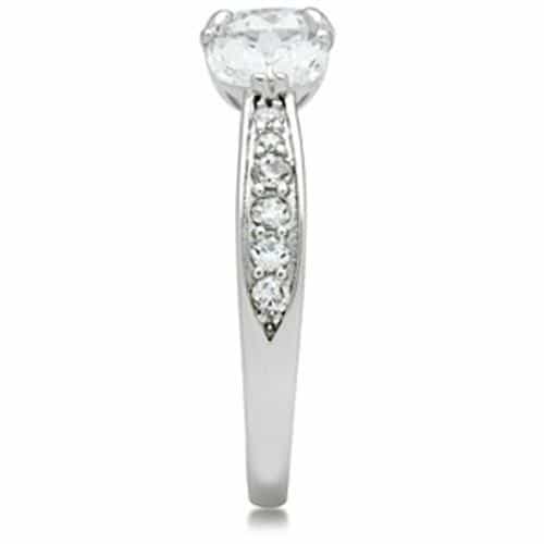 Sterling Silver CZ Round Marquise Accent Bypass Ring view 8