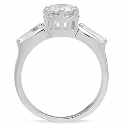 Sterling Silver Round Solitaire Classic Ring view 7