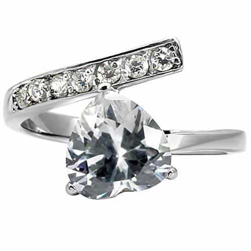 Stainless Steel Stainless Steel CZ Round Oversized Pave Ring view 3