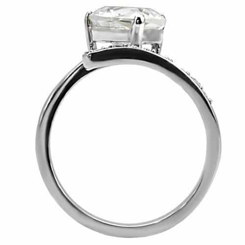 Stainless Steel Stainless Steel CZ Round Oversized Pave Ring view 9