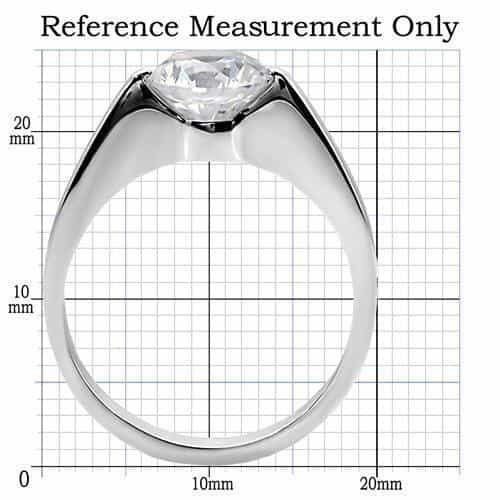 Stainless Steel Round Tiffany Ring | The Stainless Jewelry view 7