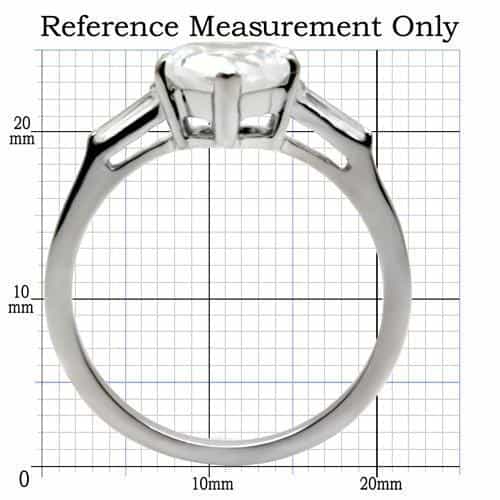 Stainless Steel Stainless Steel CZ Round Solitaire Baguette view 7