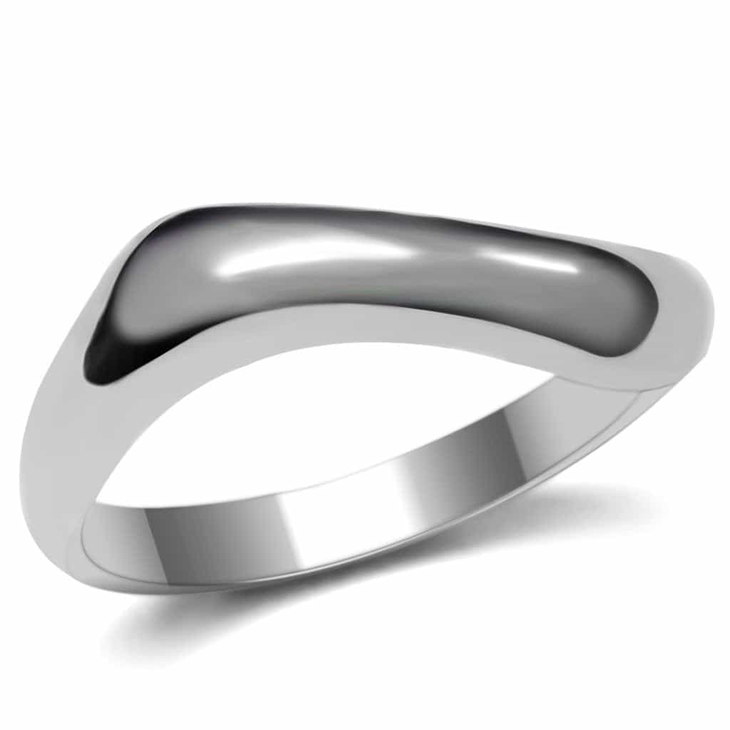 Stainless Steel Fluid Wave Ring | The Stainless Jewelry view 1