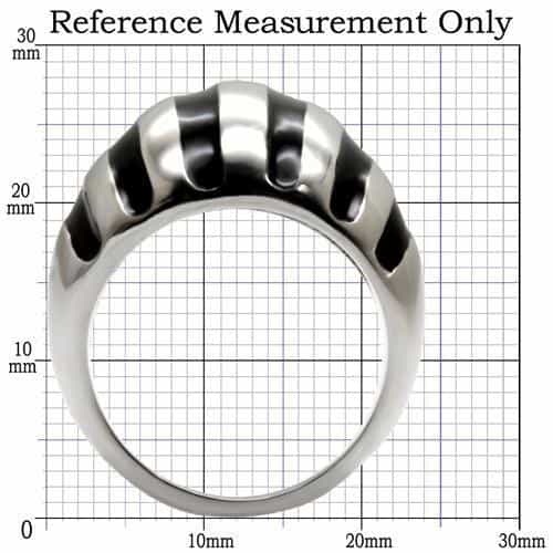 Stainless Steel Stainless Steel Polished Ribbed Dome Ring view 7