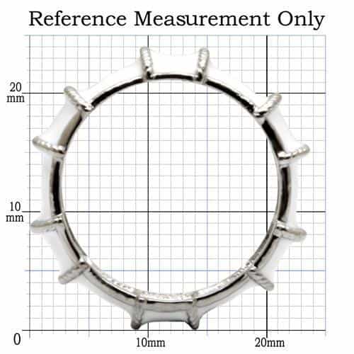 Stainless Steel Stainless Steel Textured Rope Edge Wide Cuff Ring view 2