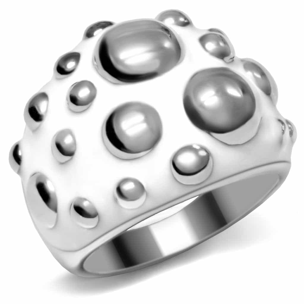 Stainless Steel Bubble Raised Dome Ring | The Stainless Jewelry view 1