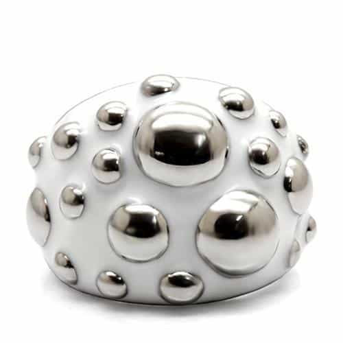 Stainless Steel Bubble Raised Dome Ring | The Stainless Jewelry view 3