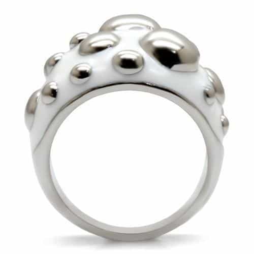 Stainless Steel Bubble Raised Dome Ring | The Stainless Jewelry view 9