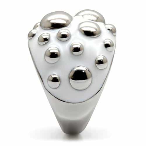Stainless Steel Bubble Raised Dome Ring | The Stainless Jewelry view 10