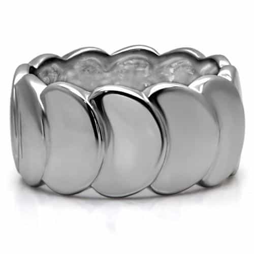 Stainless Steel Polished Heart Multi Dome Ring view 8
