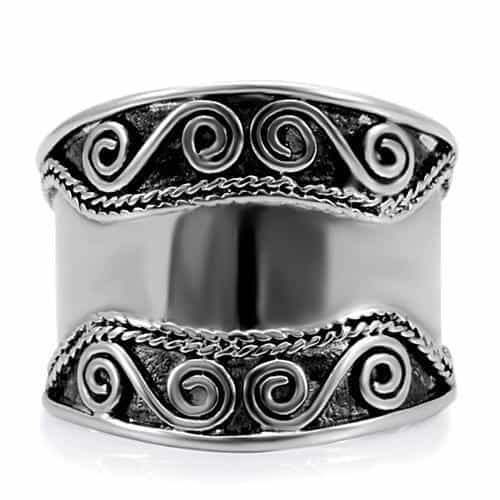 Stainless Steel Celtic Spiral Dome Ring | The Stainless Jewelry view 8