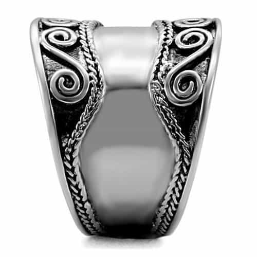 Stainless Steel Celtic Spiral Dome Ring | The Stainless Jewelry view 5