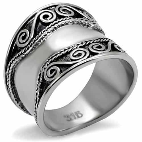 Stainless Steel Celtic Spiral Dome Ring | The Stainless Jewelry view 1