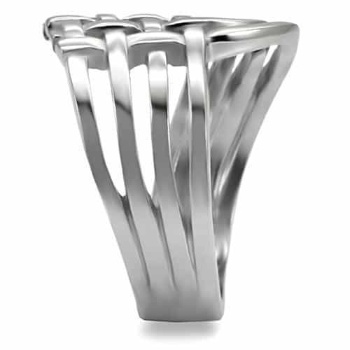 Stainless Steel Woven Basket Ring | The Stainless Jewelry view 10