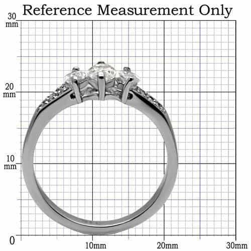 Stainless Steel CZ Marquise Pave Band Ring view 7