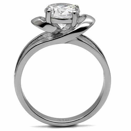 Stainless Steel Round Twist Shank Ring | The Stainless Jewelry view 9