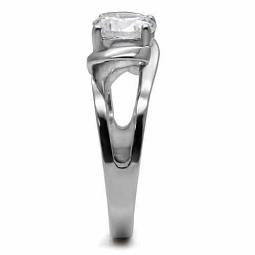 Stainless Steel Round Twist Shank Ring | The Stainless Jewelry view 10