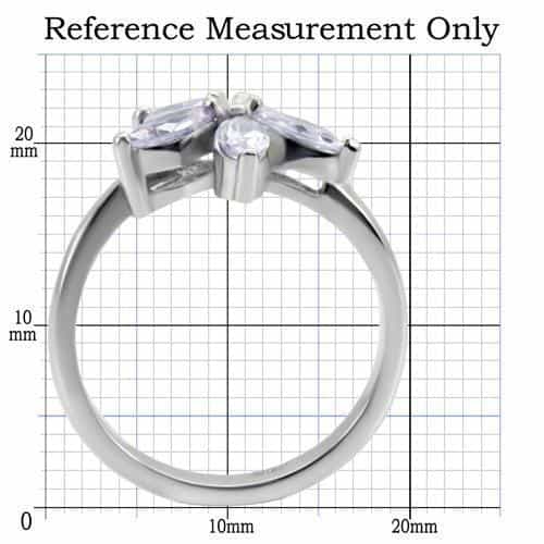 Stainless Steel Stainless Steel Light Amethyst CZ Marquise Ring view 7
