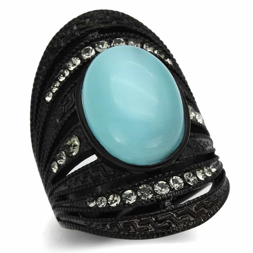 Stainless Steel Oval Cabochon Ring | The Stainless Jewelry view 5