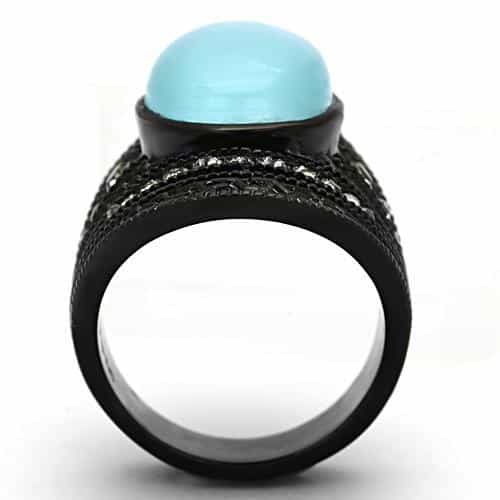 Stainless Steel Oval Cabochon Ring | The Stainless Jewelry view 7