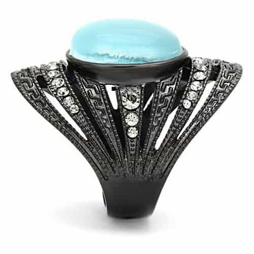 Stainless Steel Oval Cabochon Ring | The Stainless Jewelry view 8