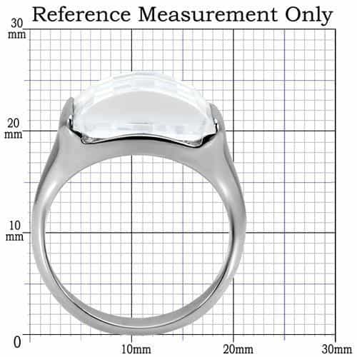 Stainless Steel Cushion Rectangle Ring | The Stainless Jewelry view 7