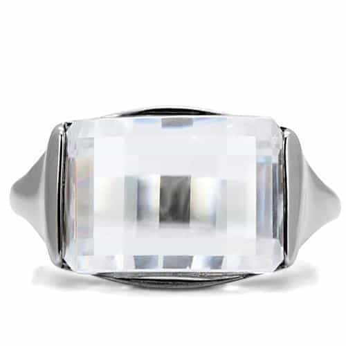Stainless Steel Cushion Rectangle Ring | The Stainless Jewelry view 8