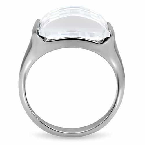 Stainless Steel Cushion Rectangle Ring | The Stainless Jewelry view 4