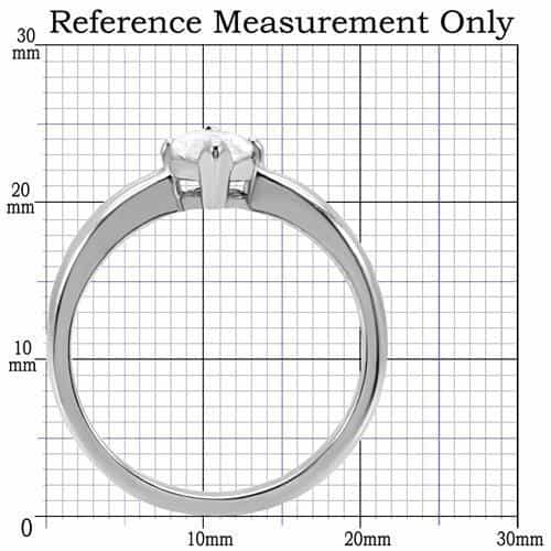 Stainless Steel CZ Marquise Solitaire Classic Ring view 7