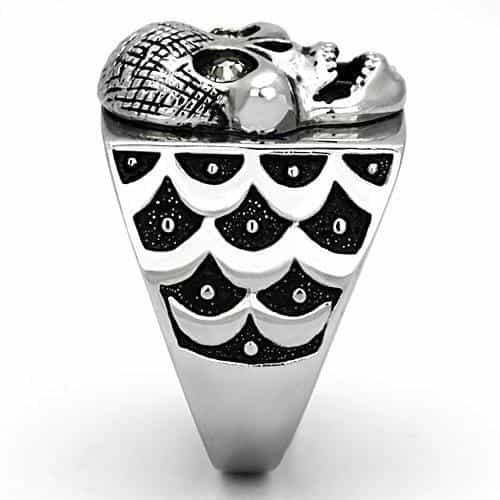 Stainless Steel Leopard Skull Ring | The Stainless Jewelry view 8