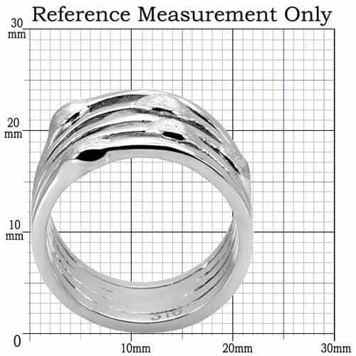 Stainless Steel Ribbed Stripe Band Ring | The Stainless Jewelry view 2