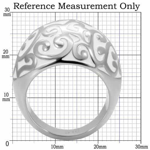 Stainless Steel Filigree Scroll Open Work Dome Ring view 7