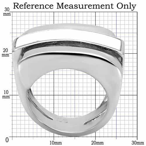 Stainless Steel Polished Wide Two Tier Band Ring view 2