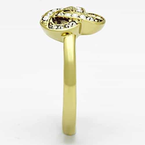 Stainless Steel Gold CZ Celtic Knot Ring | The Stainless Jewelry view 4