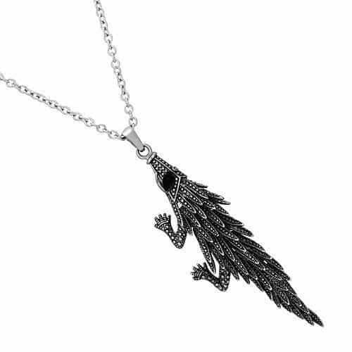 Stainless Steel Feather Leaf Pendant | The Stainless Jewelry view 2