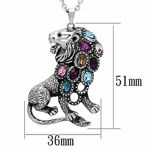 Stainless Steel Multi Color Crystal Monkey Pendant view 2