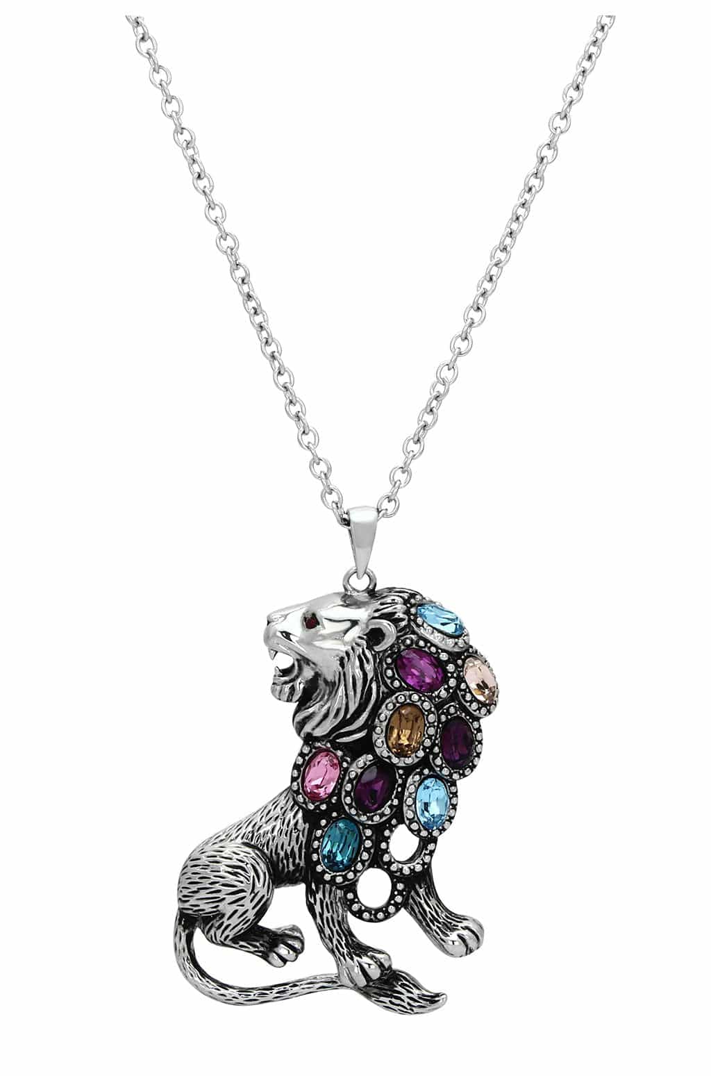 Stainless Steel Multi Color Crystal Monkey Pendant view 1