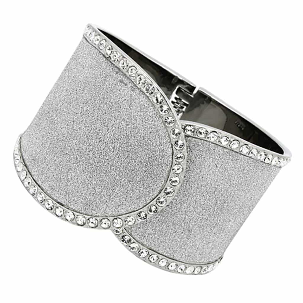 Stainless Steel Modern Cuff Bangle | The Stainless Jewelry view 1