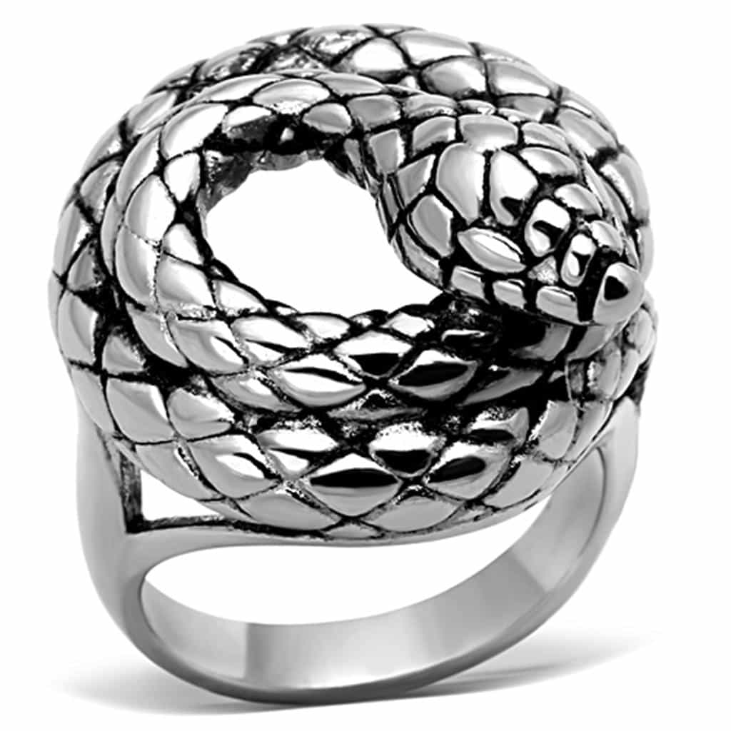 Stainless Steel Woven Snake Scale Wrap Ring view 5