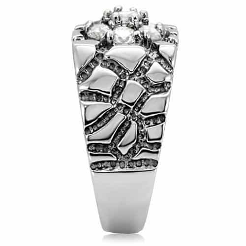 Stainless Steel Filigree Floral Ring | The Stainless Jewelry view 10