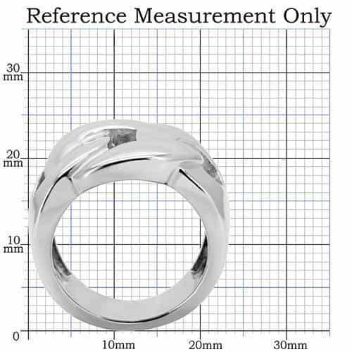 Stainless Steel Polished Chain Link Knot Band Ring view 7