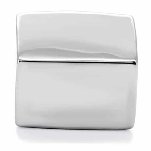 Stainless Steel Polished Flat Square Mens Signet Ring view 8