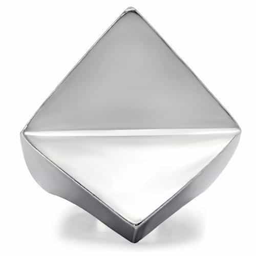 Stainless Steel Polished Angular Pyramid Ring view 8